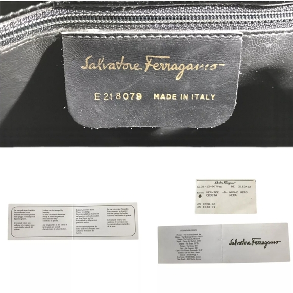 SALVATORE FERRAGAMO BAG SHOULDERBAG ENAMEL LEATHER - Picture 10 of 12